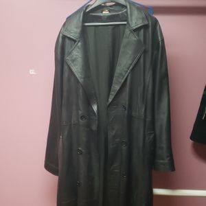 full length leather coat